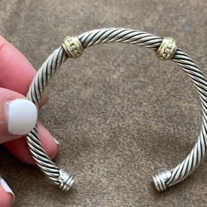 David Yurman Double Station Cable Cuff Bracelet